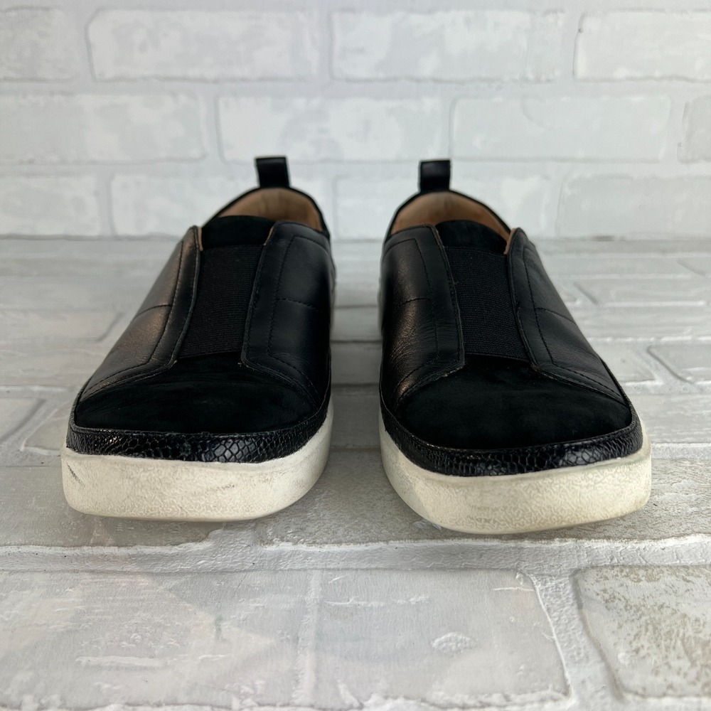 Vionic Zinah Slip On Sneakers Shoes Womens 9.5 Black Nubuck Leather Comfort 40.5 - Picture 6 of 13